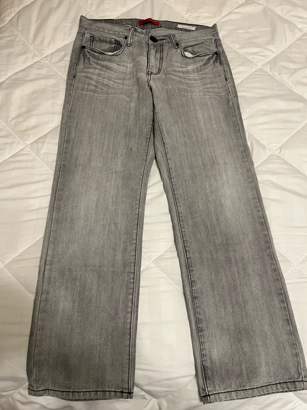 Guess Women's Light Gray Wide-Leg Jeans